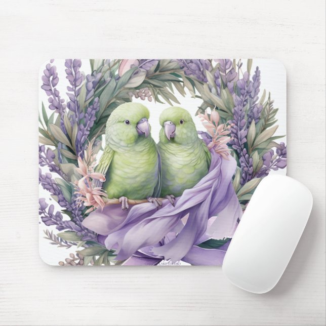 Tapis De Souris Lovebirds (Avec souris)