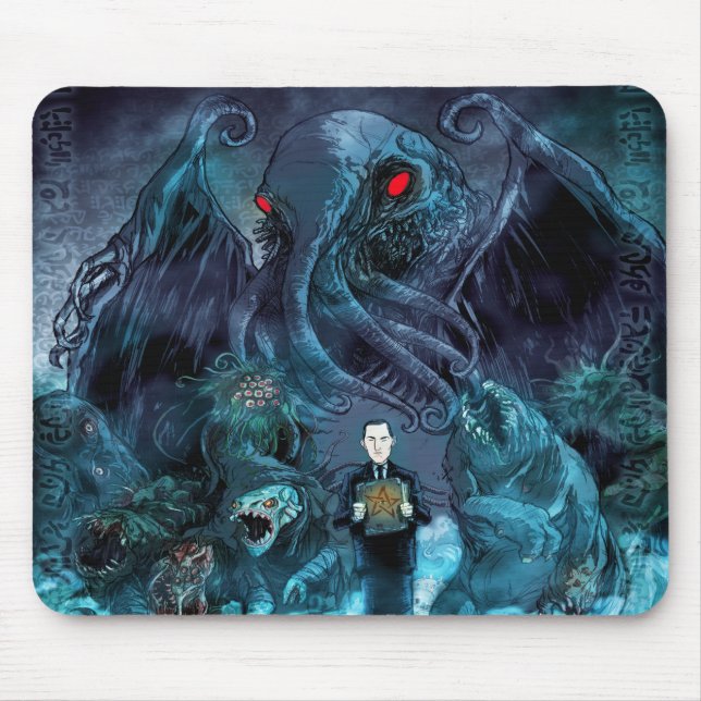 Tapis De Souris Lovecraft dans le pavé de souris brouillard (Devant)