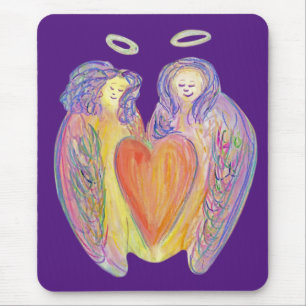 Tapis De Souris Loving Guardian Angel Heart Art Mousepads