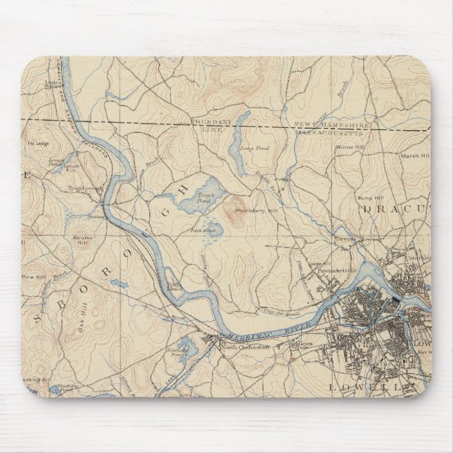 Tapis De Souris Lowell, Massachusetts (Devant)