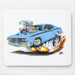 Tapis De Souris Lt 1970-74 de chiffon de Plymouth Blue Car