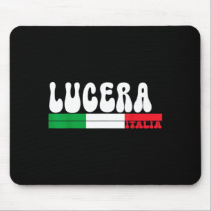 Tapis De Souris Lucera Ville Italie Drapeau Vintage Italie Pour Vo