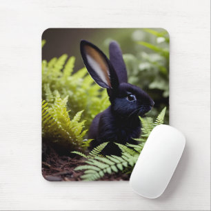 Tapis De Souris Lucifer Le Petit Lapin Noir, Mousepad
