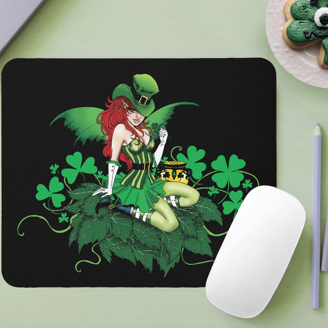 Tapis De Souris Luck Irish Fairy Green (Créateur téléchargé)