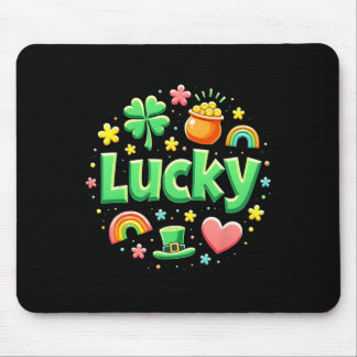 Tapis De Souris Lucky Charm Patricks Day Pot Of Gold Irish Shamroc