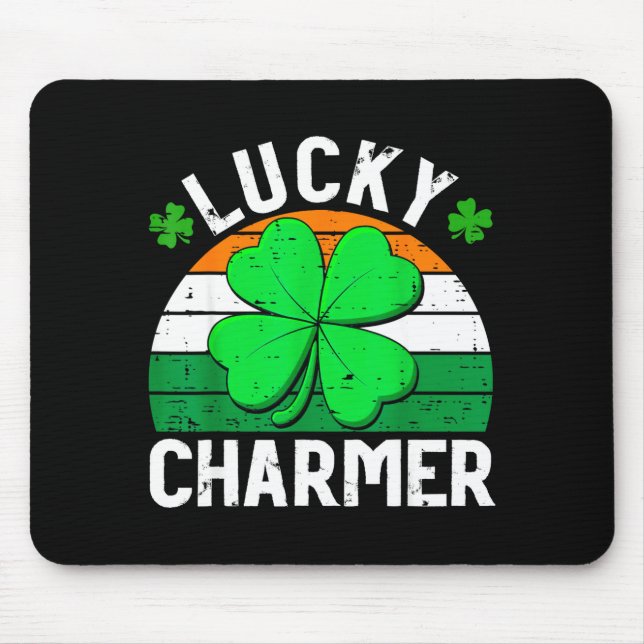 Tapis De Souris Lucky charmer shirts boys kids girls funny st (Devant)