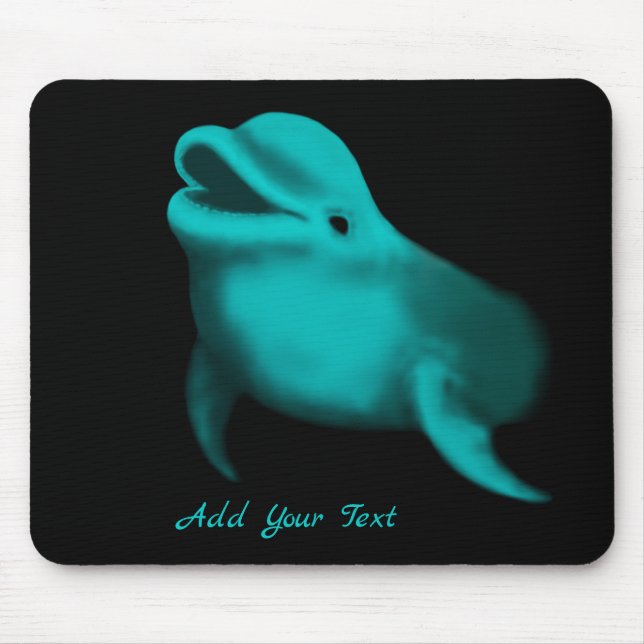Tapis De Souris Lucky Dolphin - Ajouter votre texte (Devant)