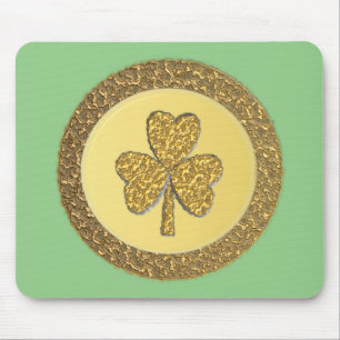 Tapis De Souris Lucky Irish Shamrock Gold Coin
