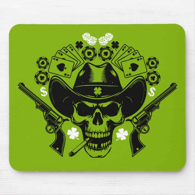 Tapis De Souris Lucky Poker Skull (Devant)