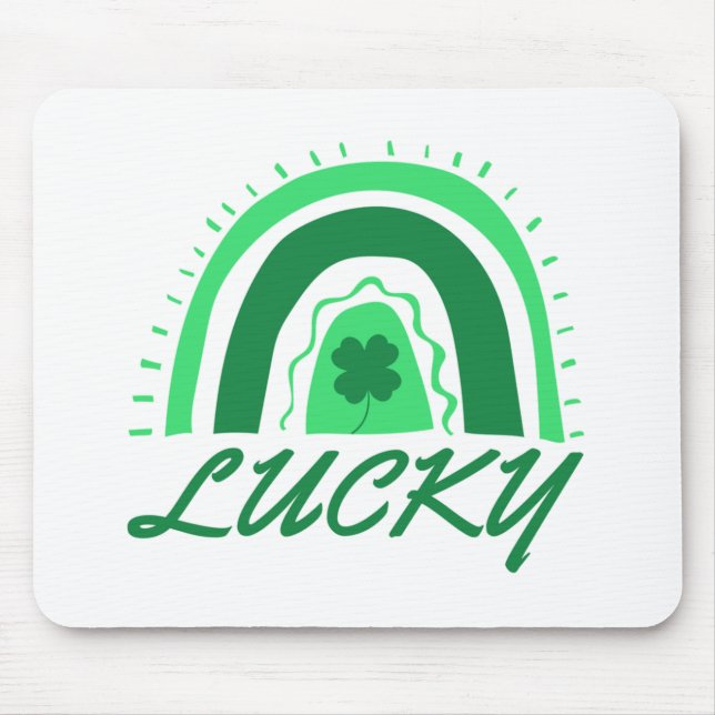 Tapis De Souris Lucky Shamrock Rainbow (Devant)