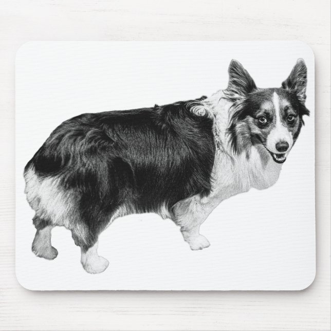 Tapis De Souris Lueur de bureau Corgi Humeur (Devant)
