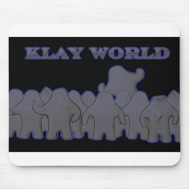 Tapis De Souris Lueur MousPad de noir du monde de Klay (Devant)