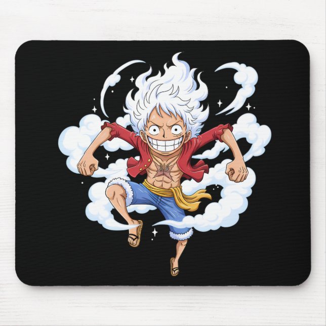 Tapis de souris Luffy Gear 5 Chibi Anime (Devant)