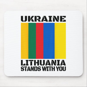 Tapis De Souris L'Ukraine la Lituanie est avec vous Lithuanie Supp