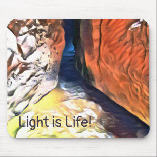 Tapis De Souris Lumière à la fin d'une Crevasse sur la côte