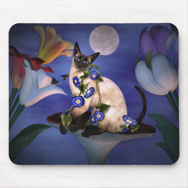 Tapis De Souris Lumière de la Lune siamoise (Devant)