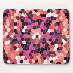 Tapis de souris Lumière vive à carreaux roses fonc