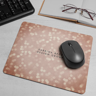 Tapis De Souris Lumières Bokeh en cuivre   Personnalisé
