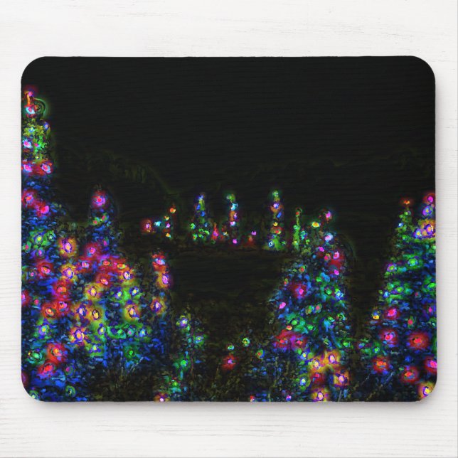 Tapis de souris Lumières de l'arbre (Devant)