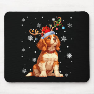 Tapis De Souris Lumières de Noël Cavalier King Charles Spaniel Xma