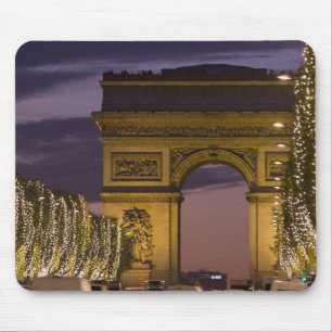Tapis De Souris Lumières de Noël, champions Elysees, arc De