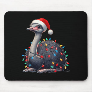 Tapis De Souris Lumières de Noël d'autruche Fundy Santa Hat Joyeux