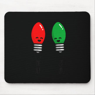 Tapis De Souris Lumières de Noël drôles de jeu de mots en travaill