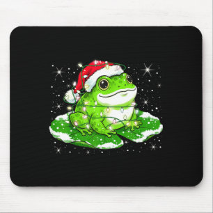 Tapis De Souris Lumières drôles de Noël Grenouille Crapaud mignon