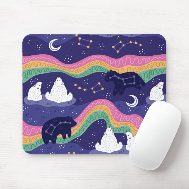 Tapis De Souris Lumières du Nord Mousepad (Avec souris)