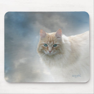Tapis De Souris © lumineux AH2010 de mousepad de chat de yeux