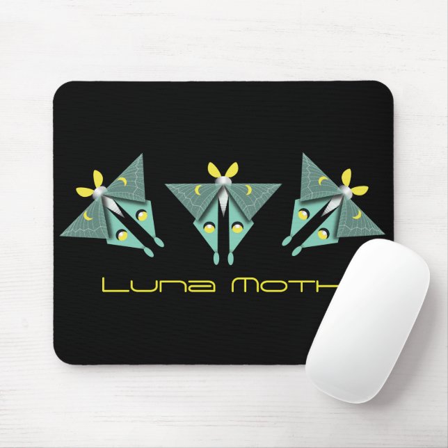 Tapis De Souris Luna Moth géométrique (Avec souris)