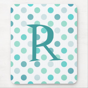 Tapis de souris lunatique de monogramme