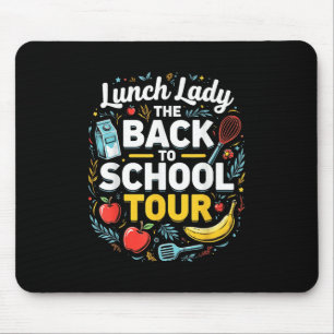 Tapis De Souris Lunch Lady Retour À L'École 2025 Tour Humour alime