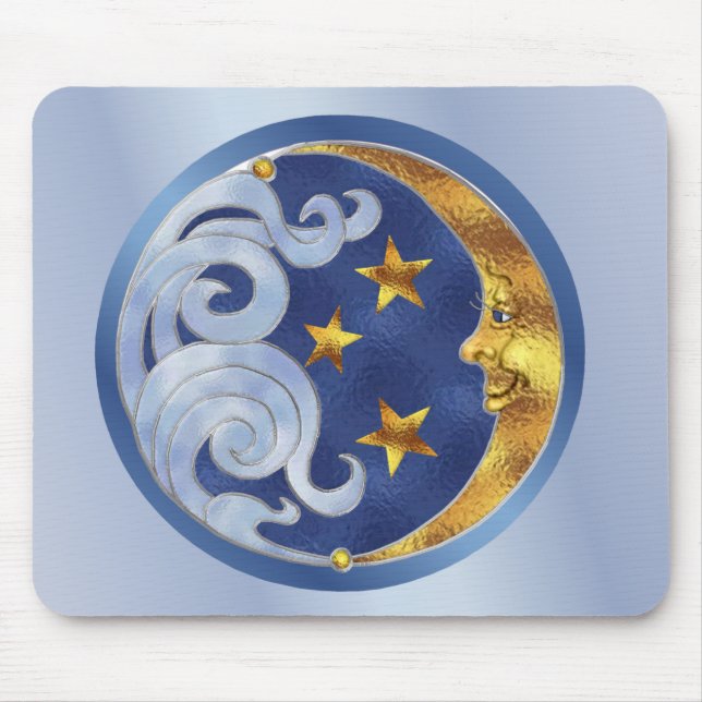 Tapis De Souris Lune céleste et étoiles (Devant)