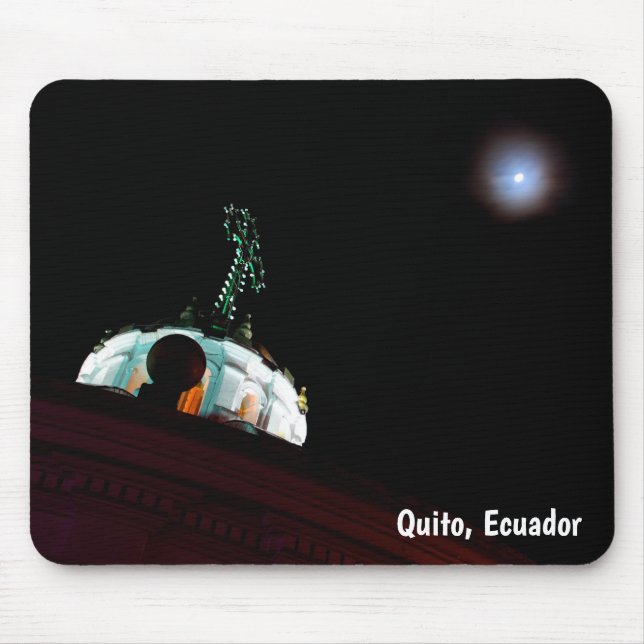 Tapis De Souris Lune & cross, Quito, Equateur (Devant)
