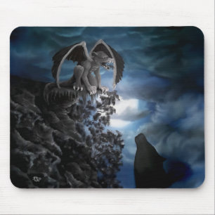 Tapis De Souris Lune de loup - Loup avec Golem