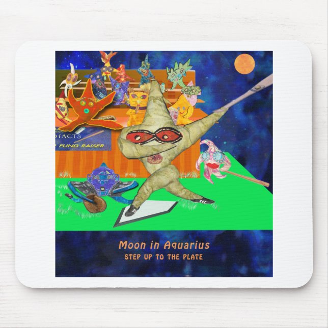 Tapis De Souris Lune de Verseau (Devant)