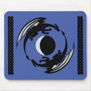 Tapis De Souris Lune Dragons Imaginaire Design Pad souris