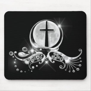 Tapis De Souris Lune et croix