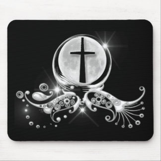 Tapis De Souris Lune et croix