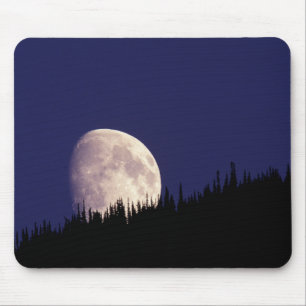 Tapis De Souris Lune & Forêt Glacier National Park Montana