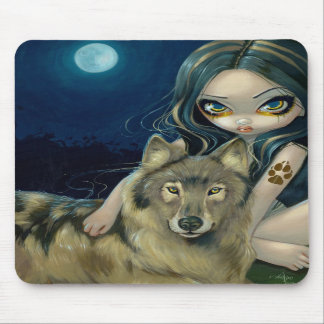 Tapis De Souris Lune" Mousepad "de loup