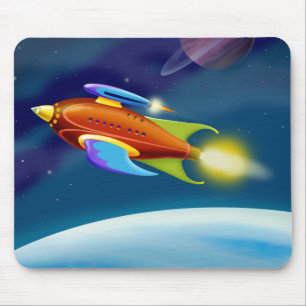 Tapis De Souris Lune Rocket