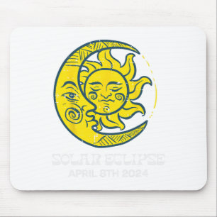 Tapis De Souris Lune Solaire Eclipse 2024 Totalité Avril 8 Femmes