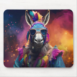 Tapis De Souris Lunettes bleues Funky Donkey