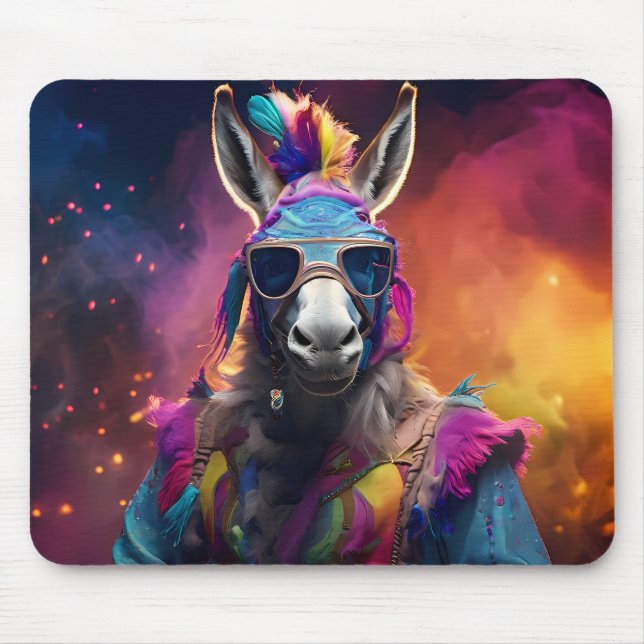 Tapis De Souris Lunettes bleues Funky Donkey (Devant)