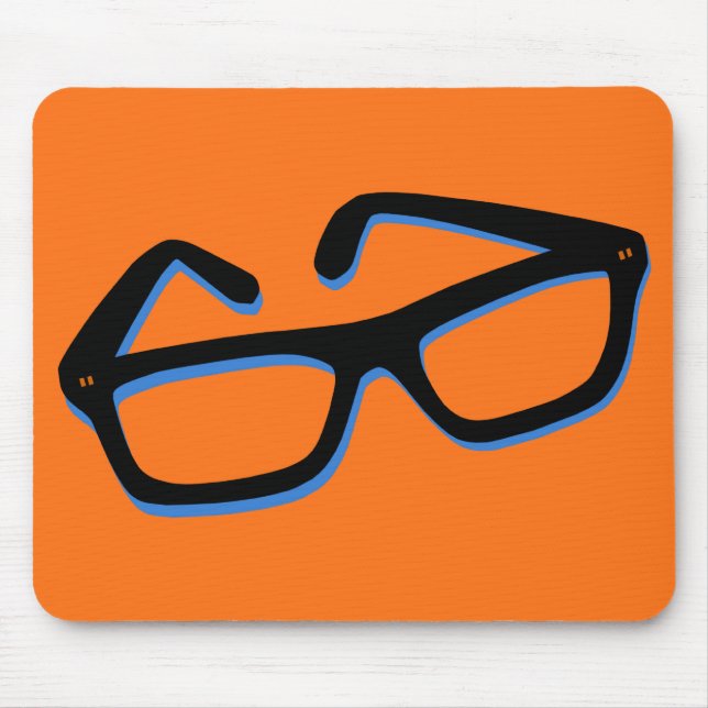 Tapis De Souris Lunettes de nerd cool (Devant)