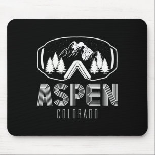 Tapis De Souris Lunettes de ski snowboard Aspen Colorado Montagne