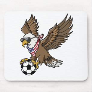 Tapis De Souris Lunettes de soleil aigle de football USA cool vint