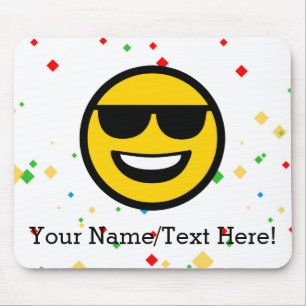 Tapis De Souris Lunettes de soleil fraîches Emoji